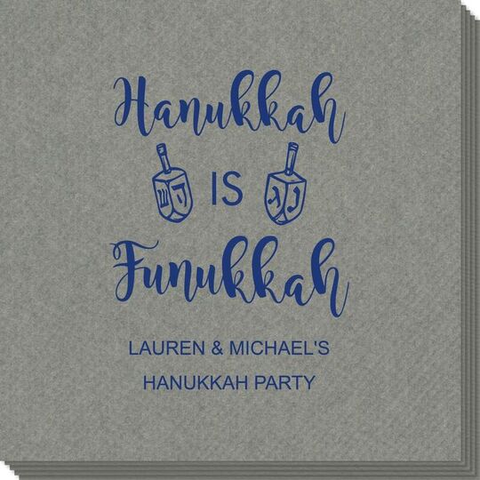 Hanukkah Is Funukkah Linen Like Napkins